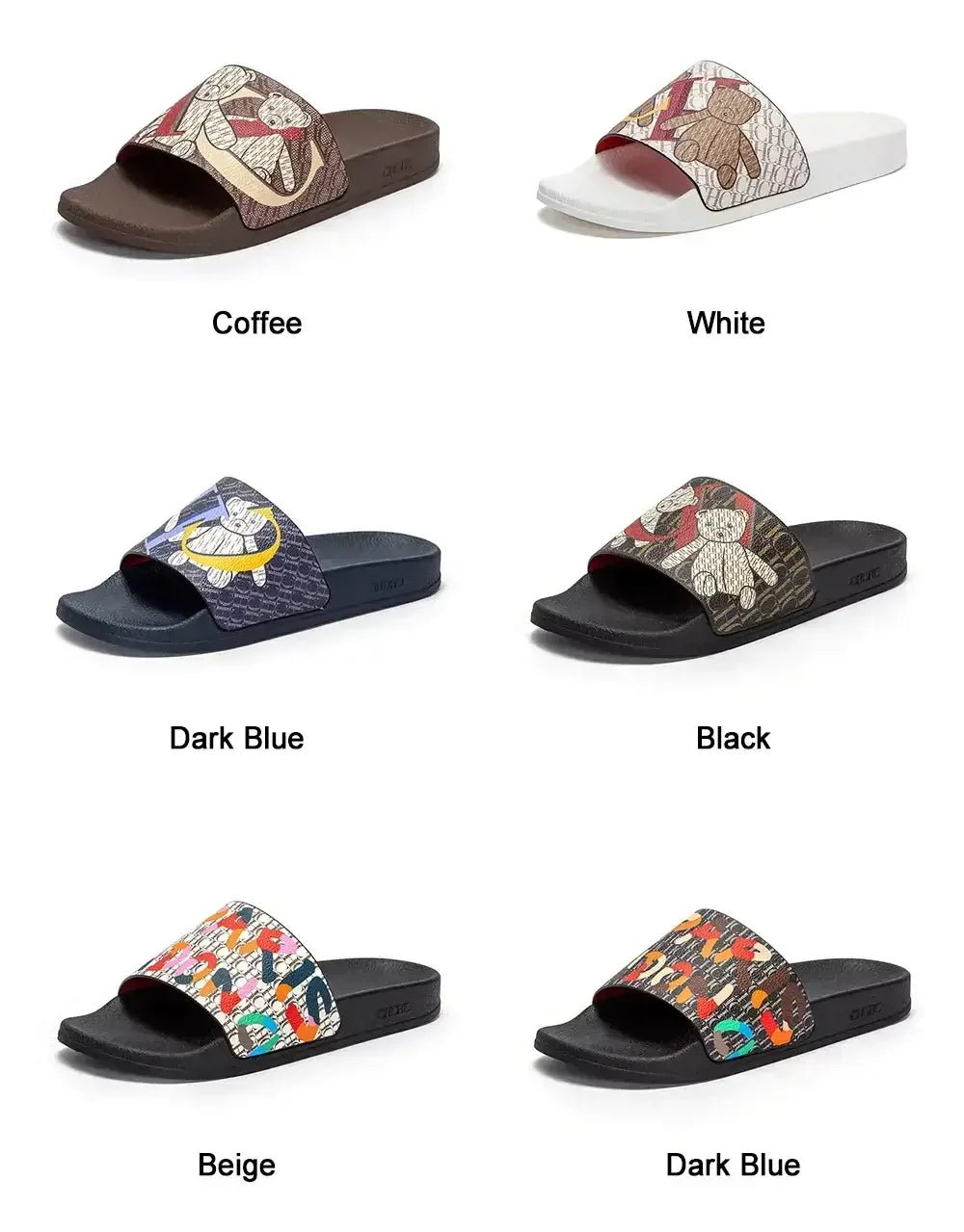 CH Luxury Classic Letter Printed Women's Flip Flops - itzy bitsy