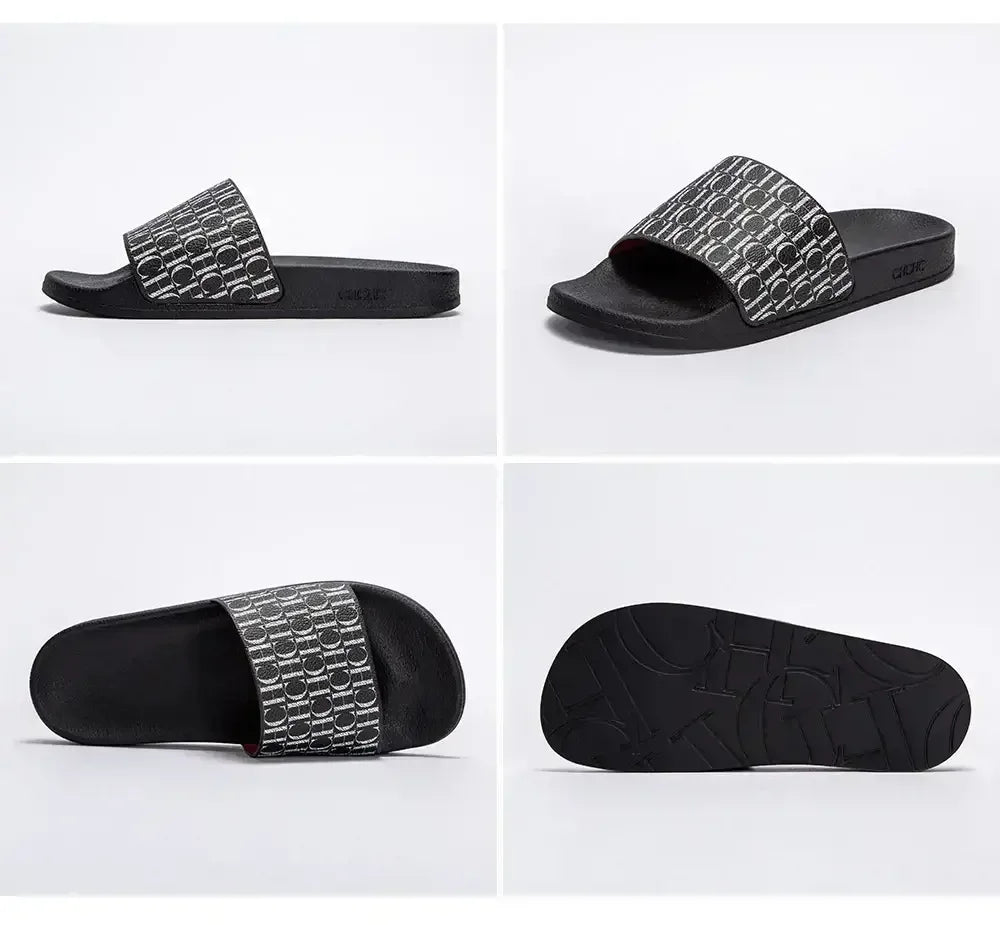 CH Luxury Classic Letter Printed Women's Flip Flops - itzy bitsy