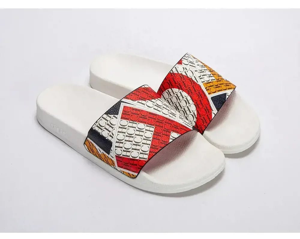 CH Luxury Classic Letter Printed Women's Flip Flops - itzy bitsy