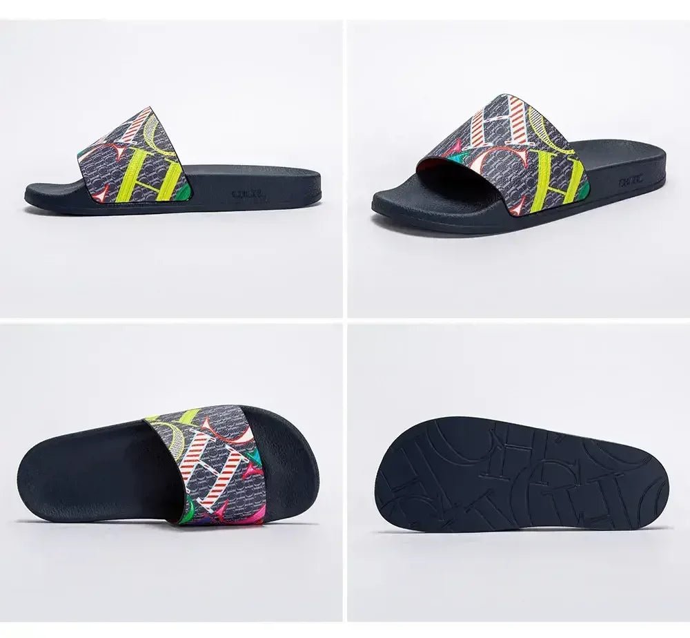 CH Luxury Classic Letter Printed Women's Flip Flops - itzy bitsy