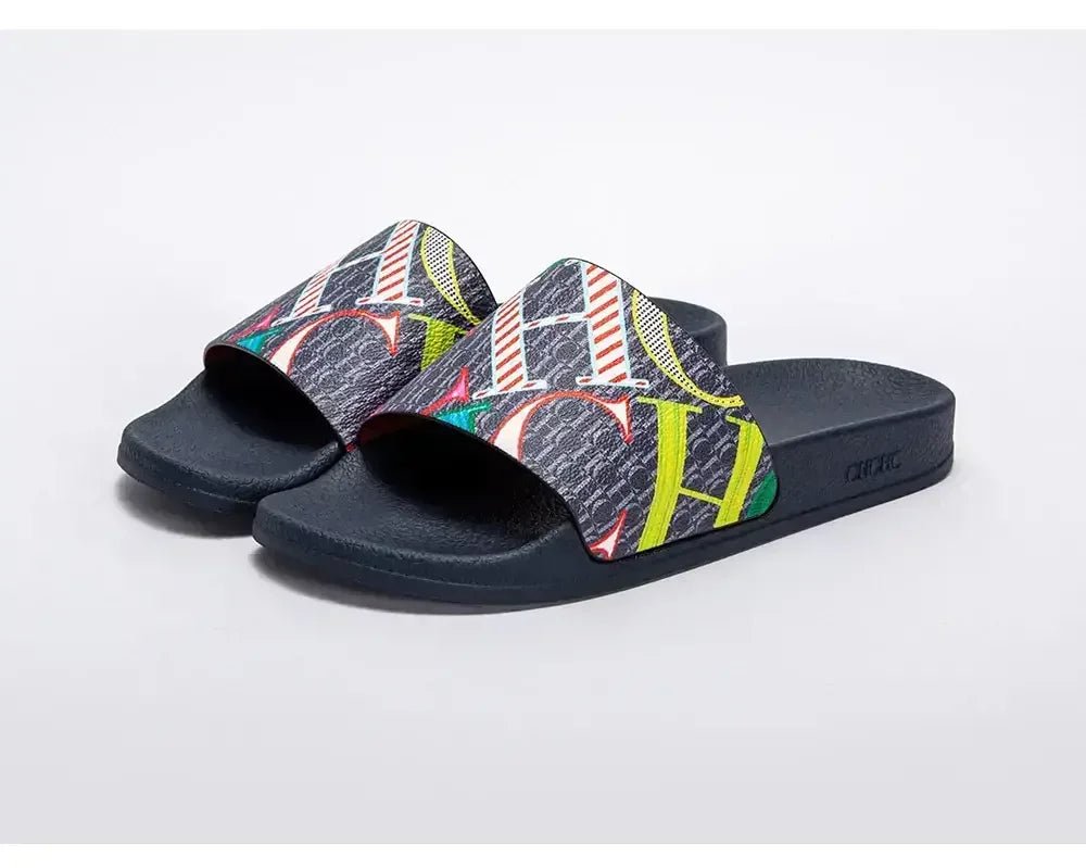CH Luxury Classic Letter Printed Women's Flip Flops - itzy bitsy