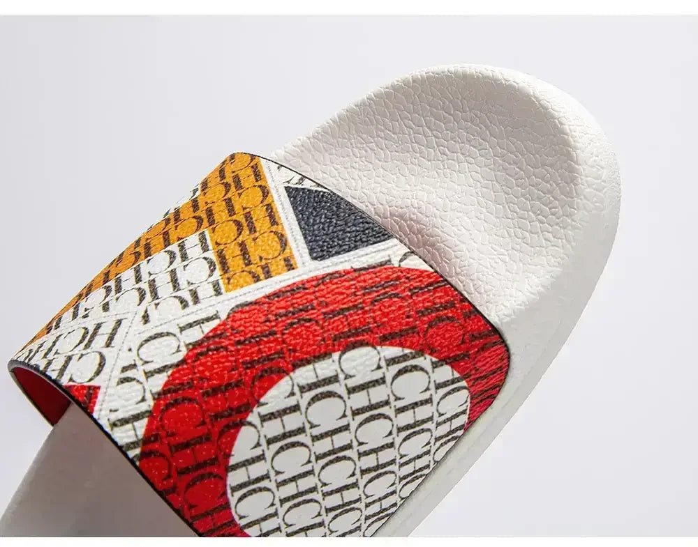 CH Luxury Classic Letter Printed Women's Flip Flops - itzy bitsy