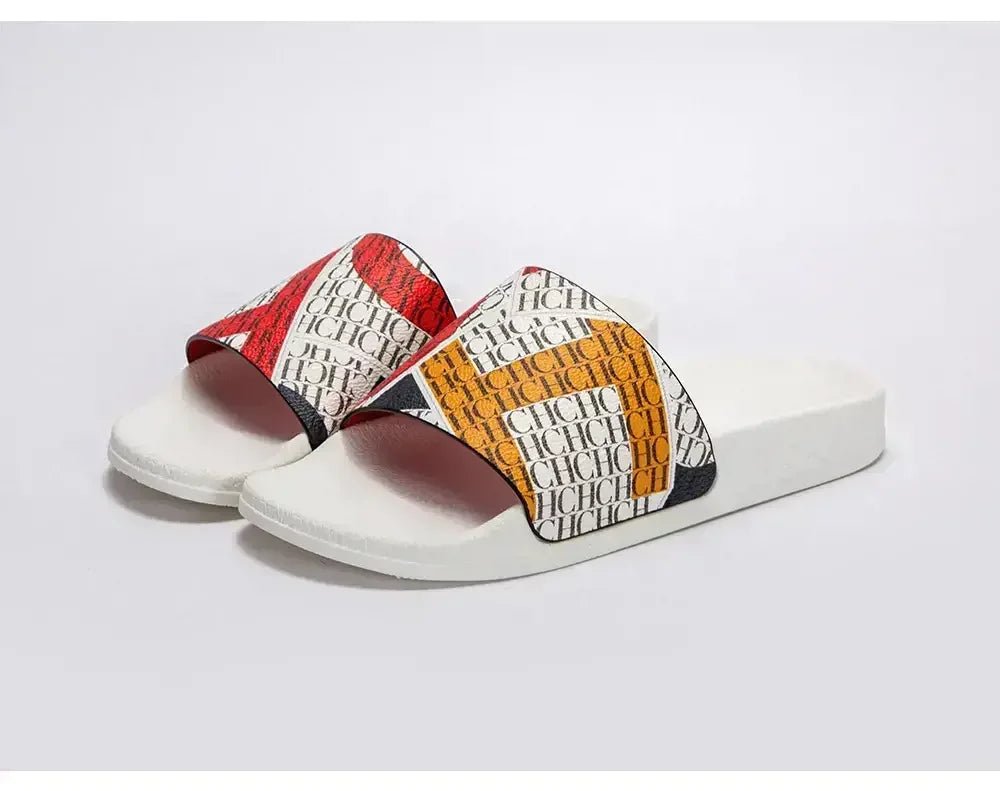 CH Luxury Classic Letter Printed Women's Flip Flops - itzy bitsy