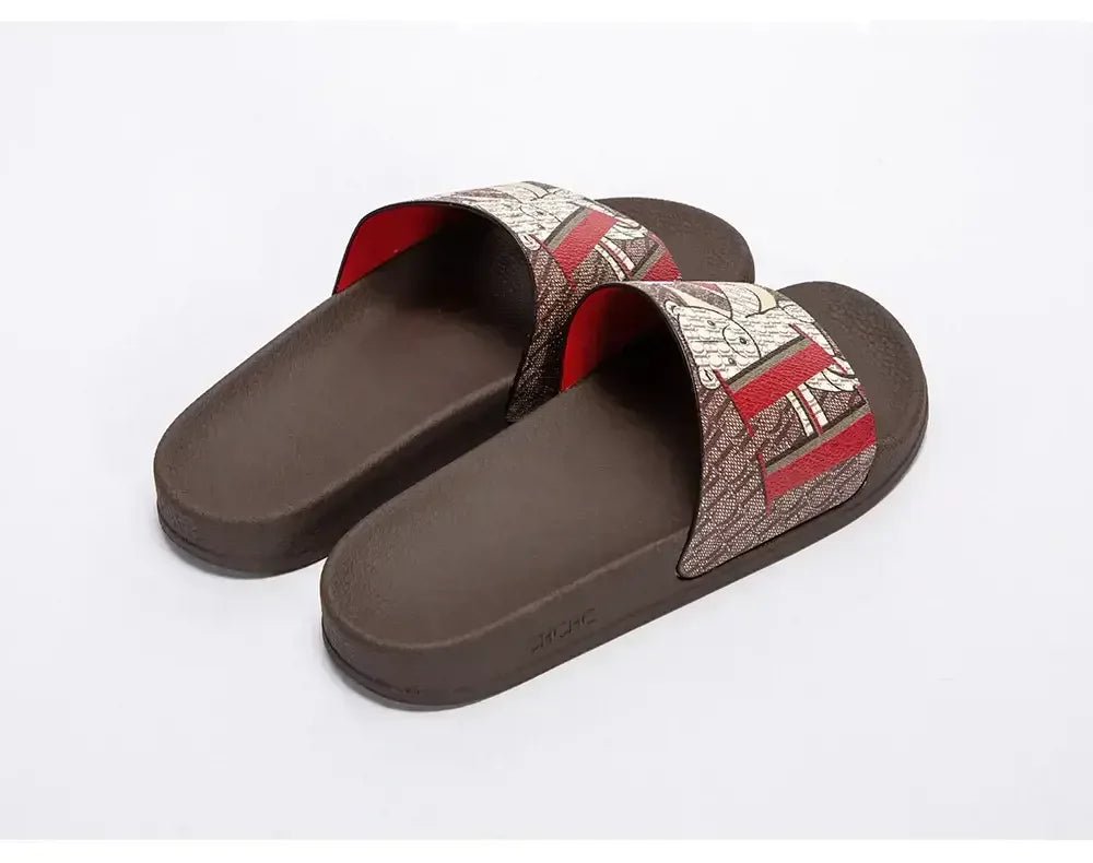 CH Luxury Classic Letter Printed Women's Flip Flops - itzy bitsy