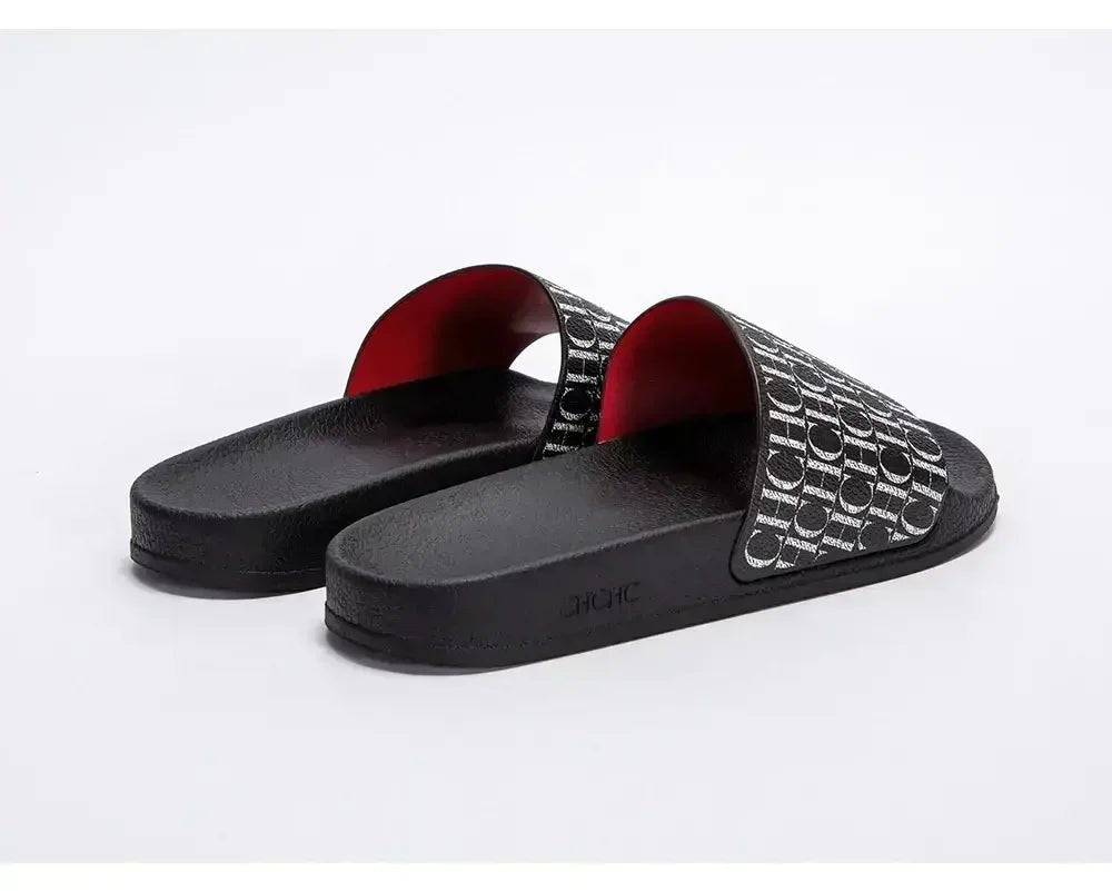 CH Luxury Classic Letter Printed Women's Flip Flops - itzy bitsy