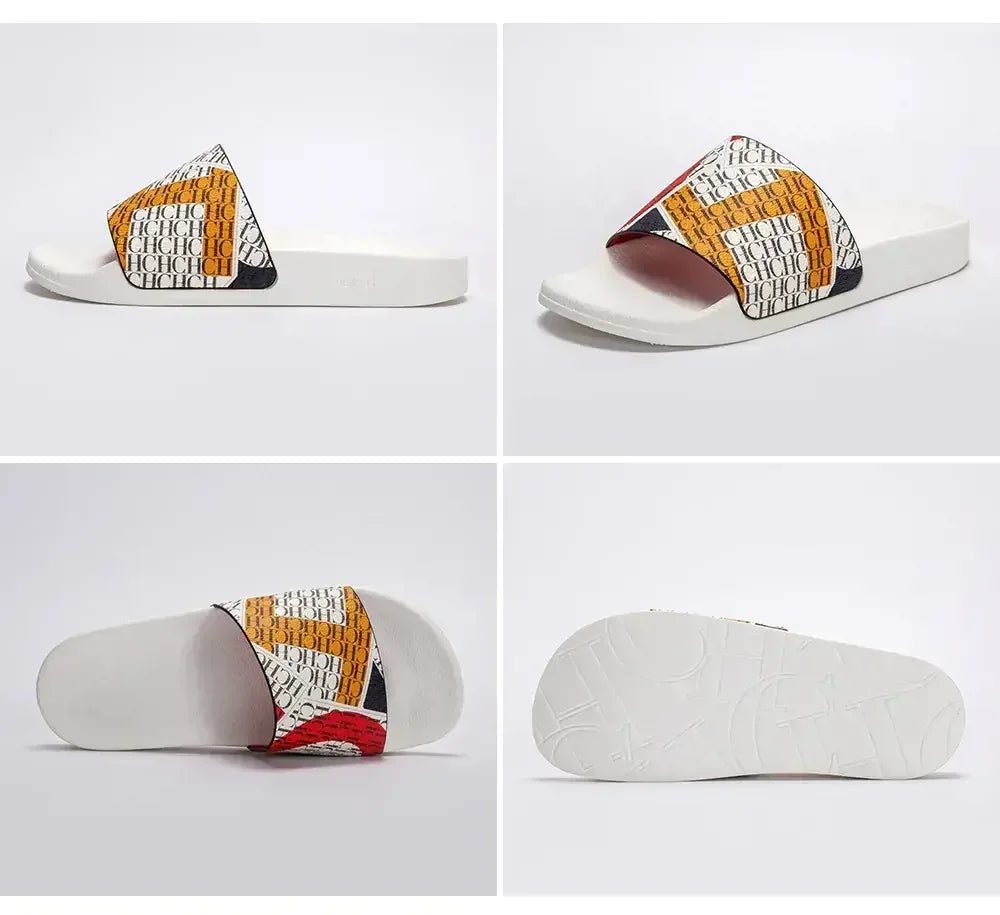 CH Luxury Classic Letter Printed Women's Flip Flops - itzy bitsy