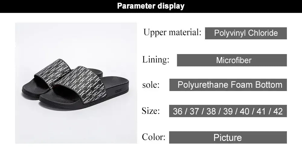 CH Luxury Classic Letter Printed Women's Flip Flops - itzy bitsy