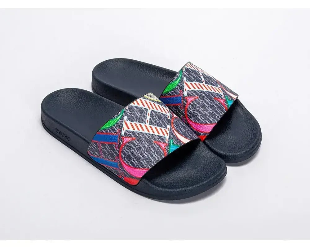CH Luxury Classic Letter Printed Women's Flip Flops - itzy bitsy