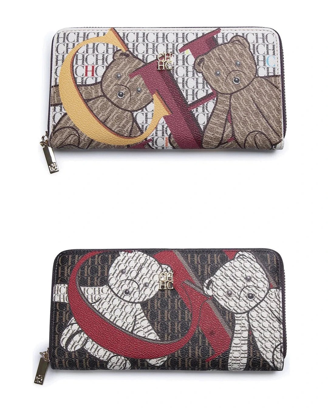 CH Luxury Vintage Folding Monogrammed Design Wallet - itzy bitsy