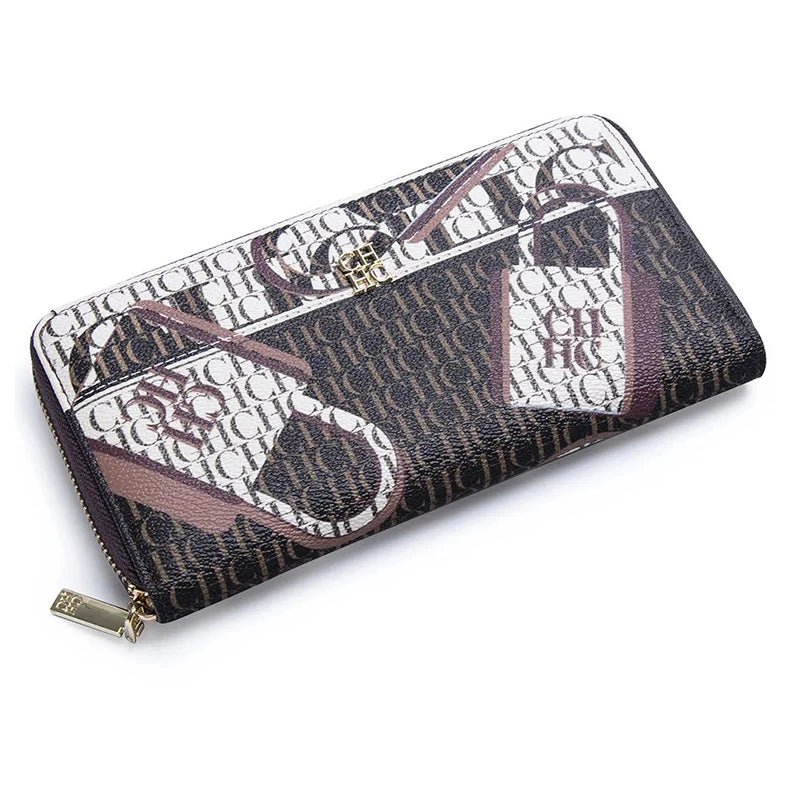 CH Luxury Vintage Folding Monogrammed Design Wallet - itzy bitsy