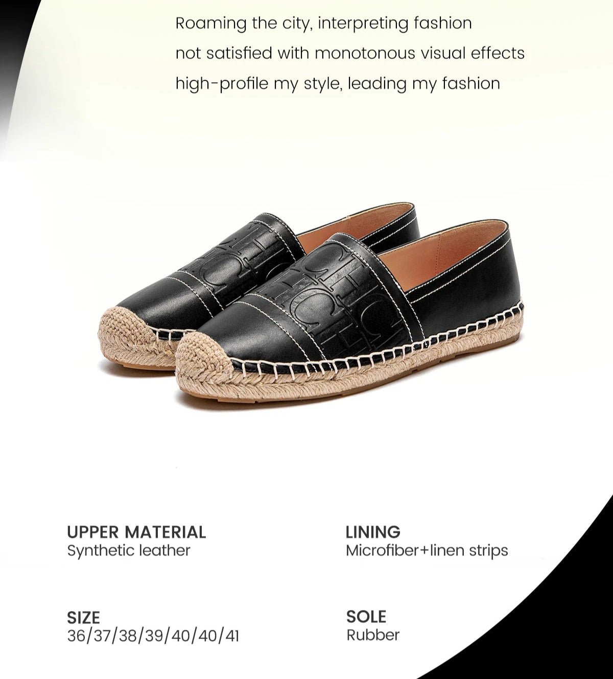 CH New Anti slip Hemp Bottom Flat Casual Shoes - itzy bitsy