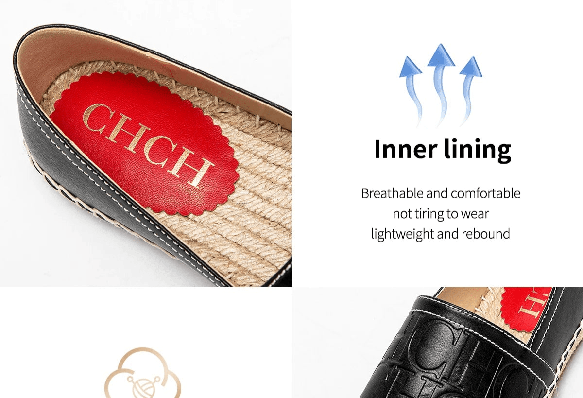 CH New Anti slip Hemp Bottom Flat Casual Shoes - itzy bitsy