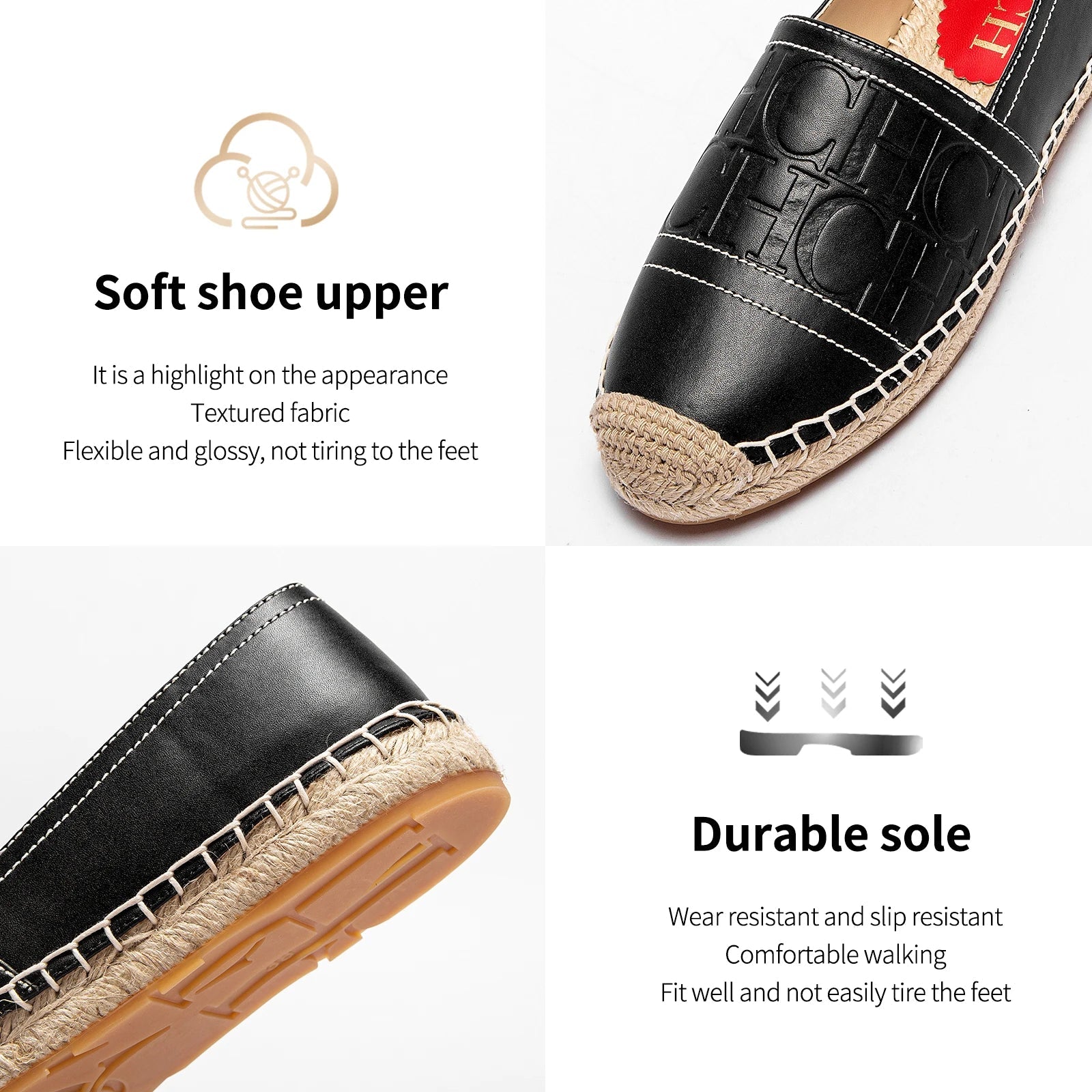 CH New Anti slip Hemp Bottom Flat Casual Shoes - itzy bitsy