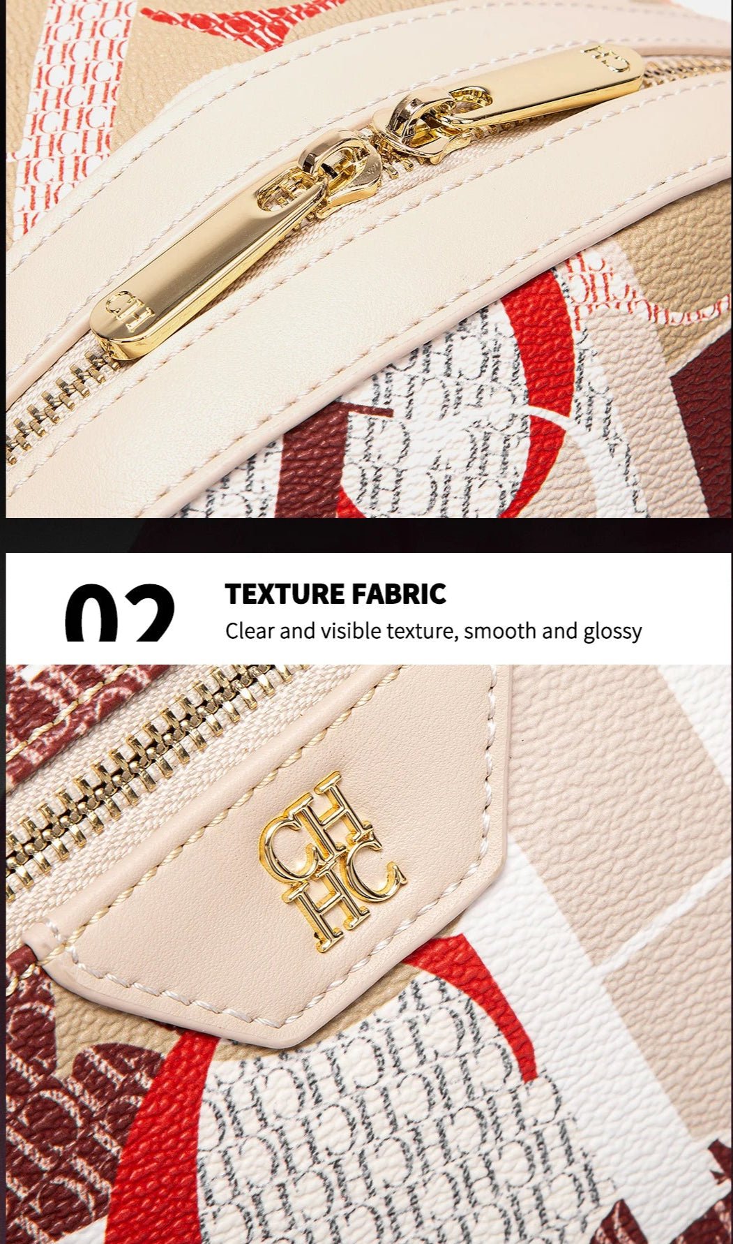 CH New Exquisite Large Capacity Internal Compartment Pocket Backpack - itzy bitsy