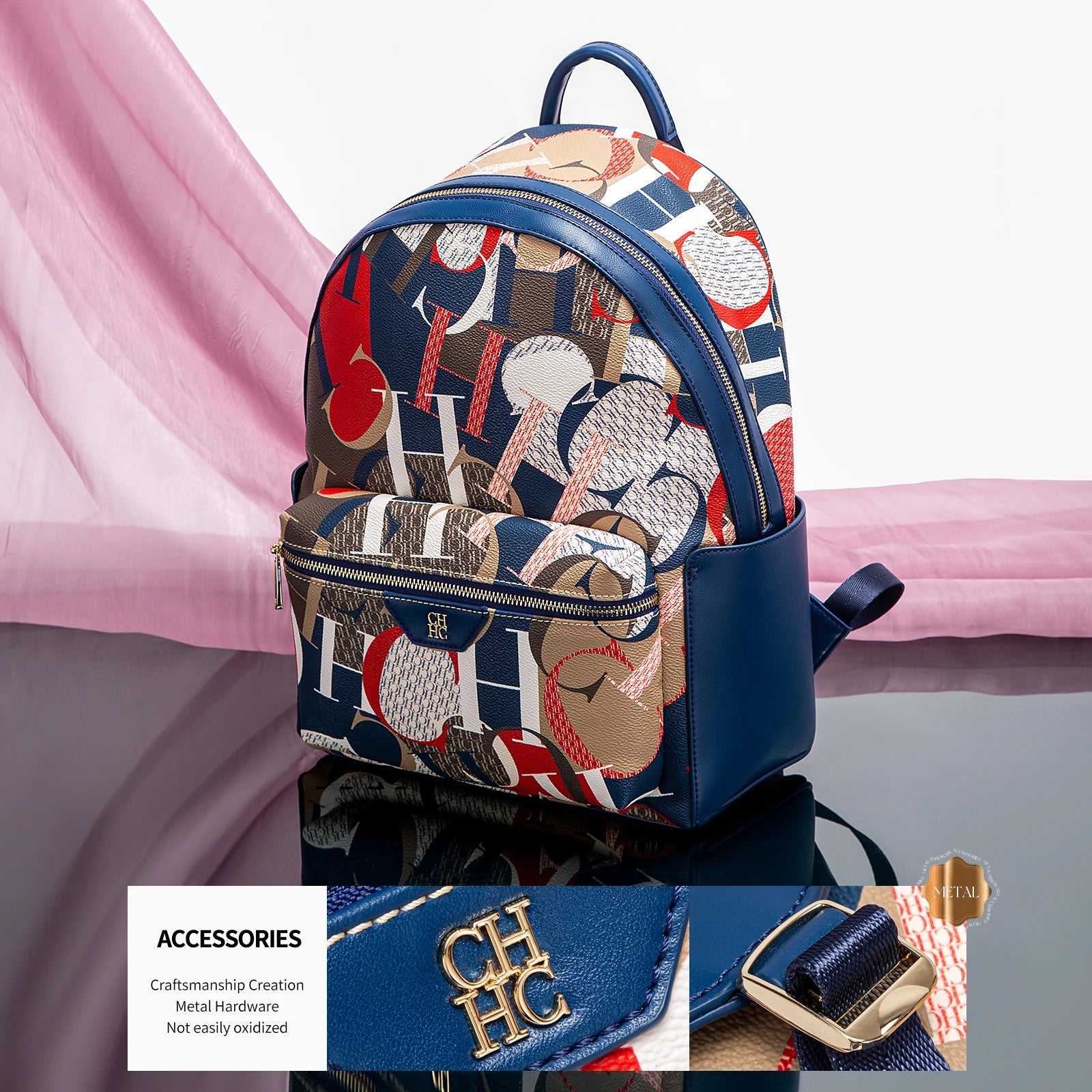 CH New Exquisite Large Capacity Internal Compartment Pocket Backpack - itzy bitsy