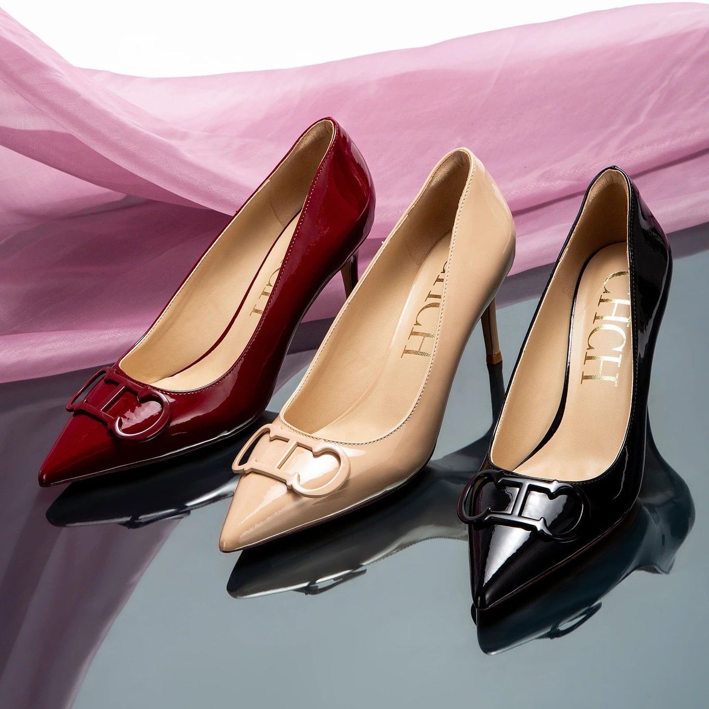 CH New Lacquer Leather Business/Formal High Heels Shoes - itzy bitsy