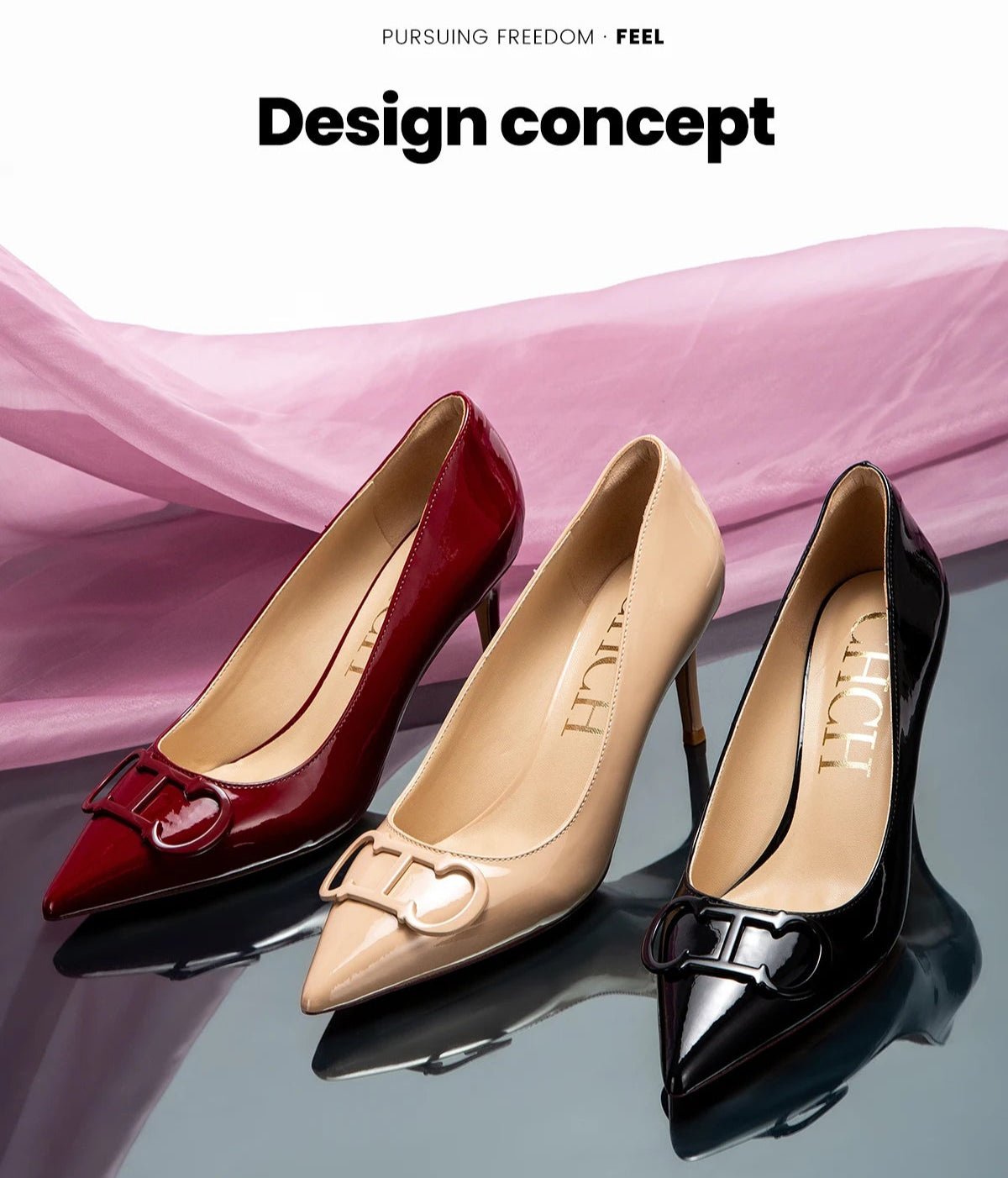 CH New Lacquer Leather Business/Formal High Heels Shoes - itzy bitsy