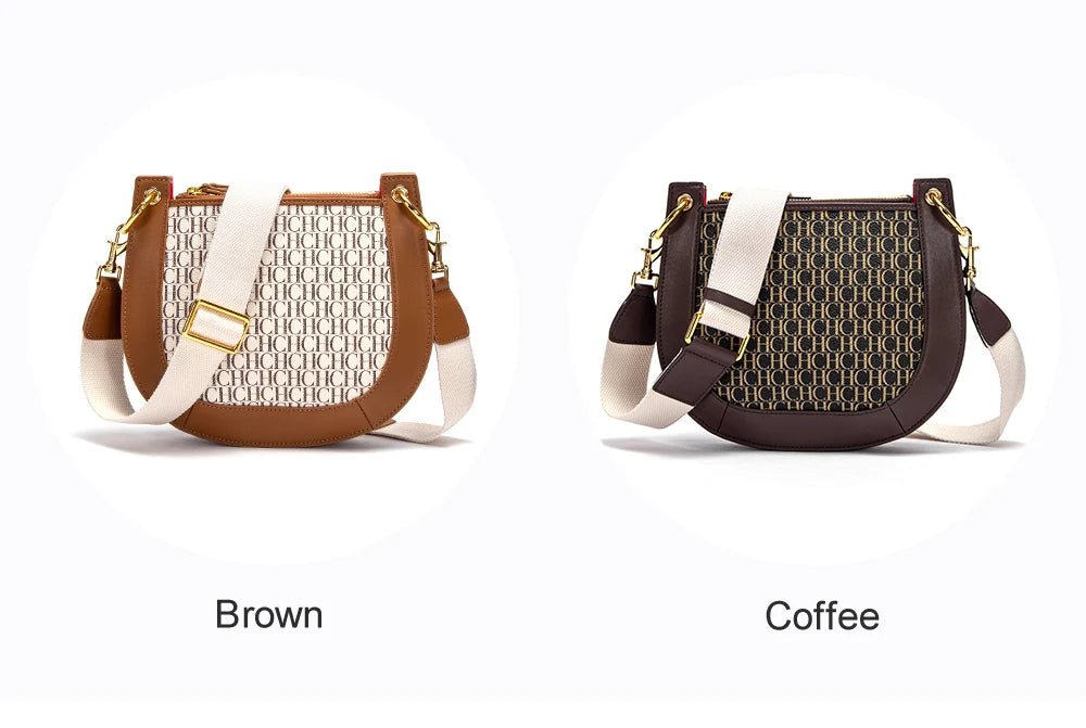 CH Saddle Splicing Design Single Shoulder Bag - itzy bitsy