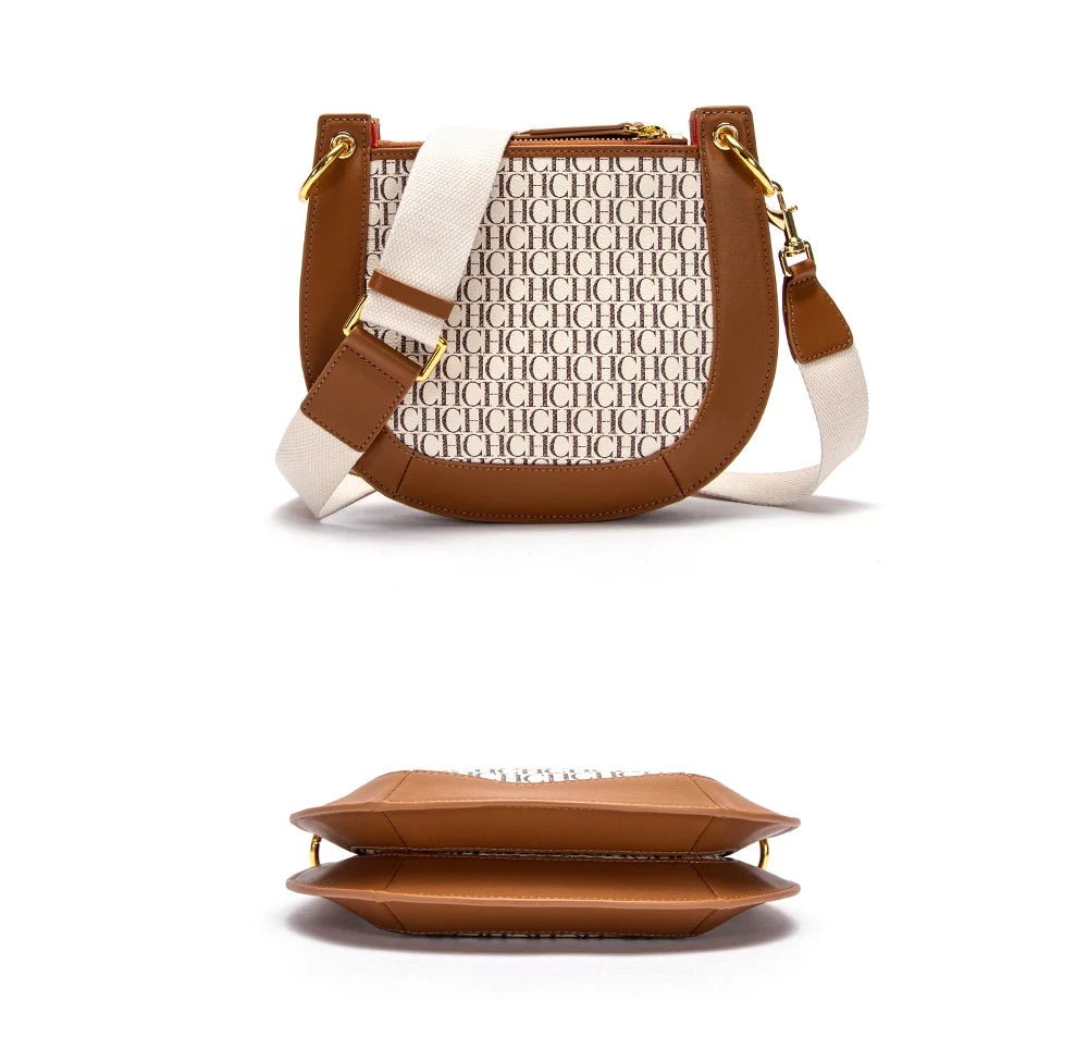 CH Saddle Splicing Design Single Shoulder Bag - itzy bitsy