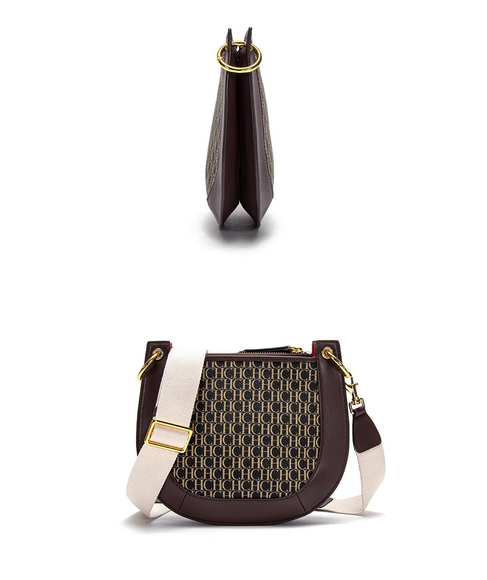 CH Saddle Splicing Design Single Shoulder Bag - itzy bitsy