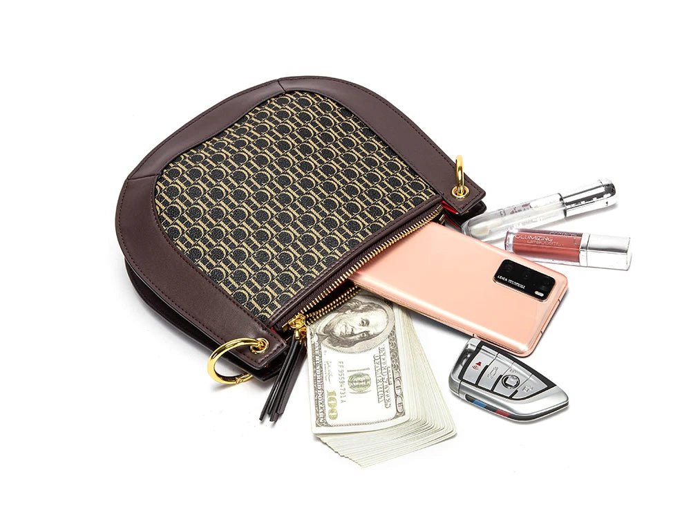 CH Saddle Splicing Design Single Shoulder Bag - itzy bitsy