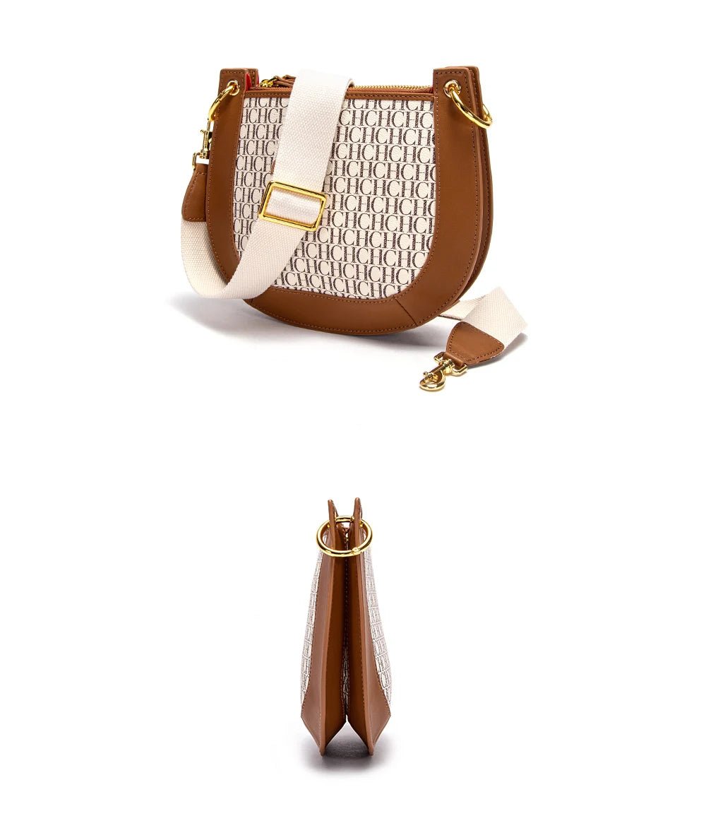 CH Saddle Splicing Design Single Shoulder Bag - itzy bitsy