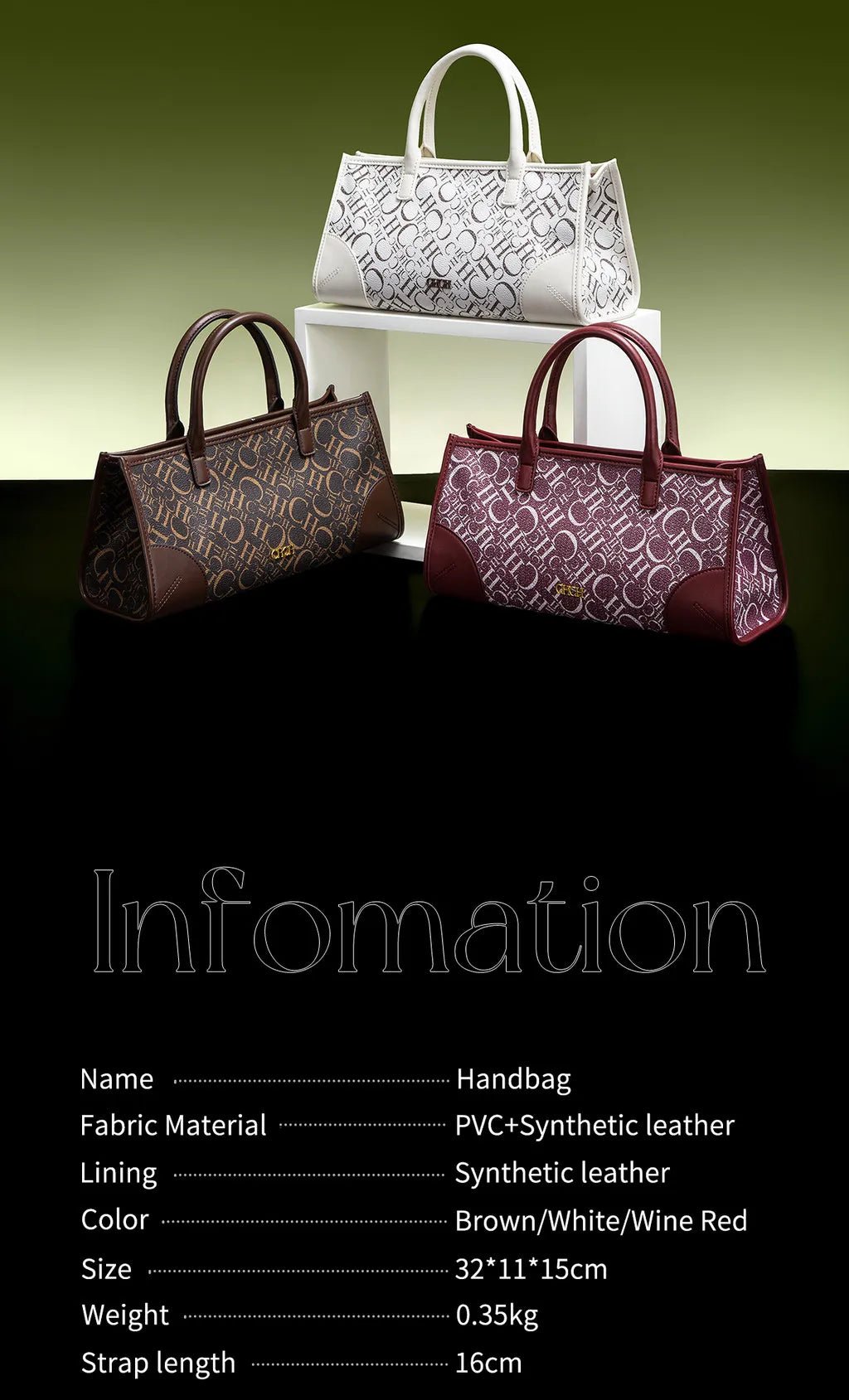 CH Spring Wine Red Business Handbag - itzy bitsy