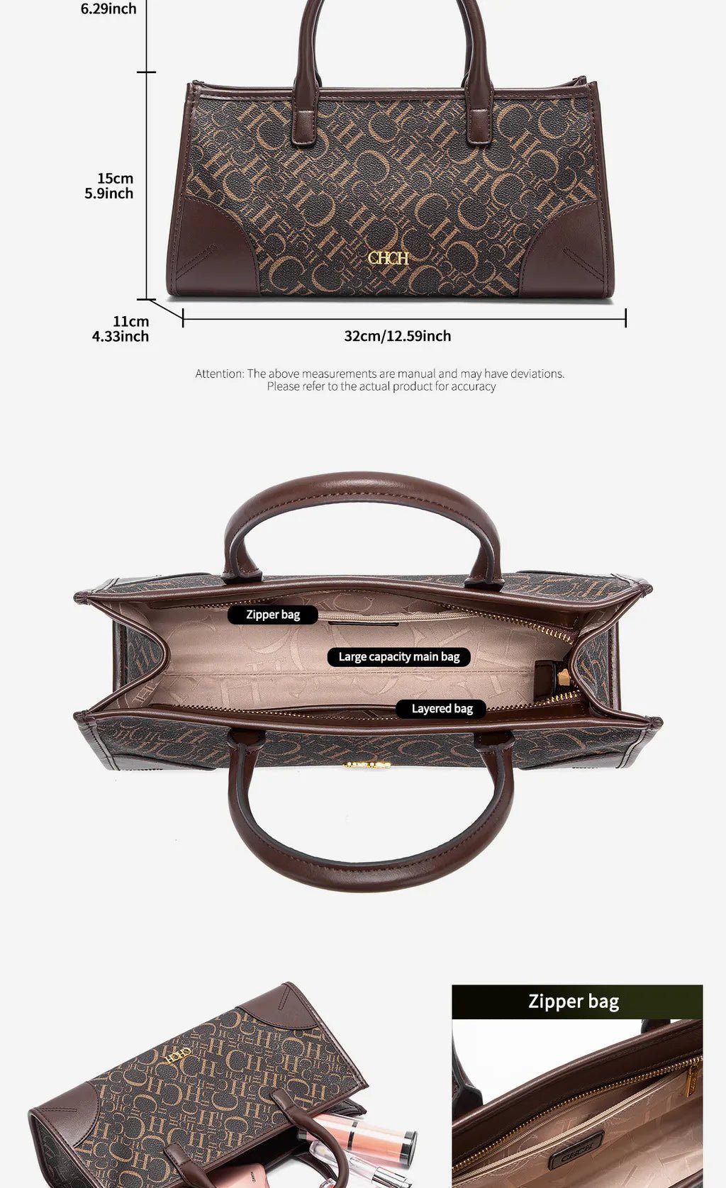 CH Spring Wine Red Business Handbag - itzy bitsy