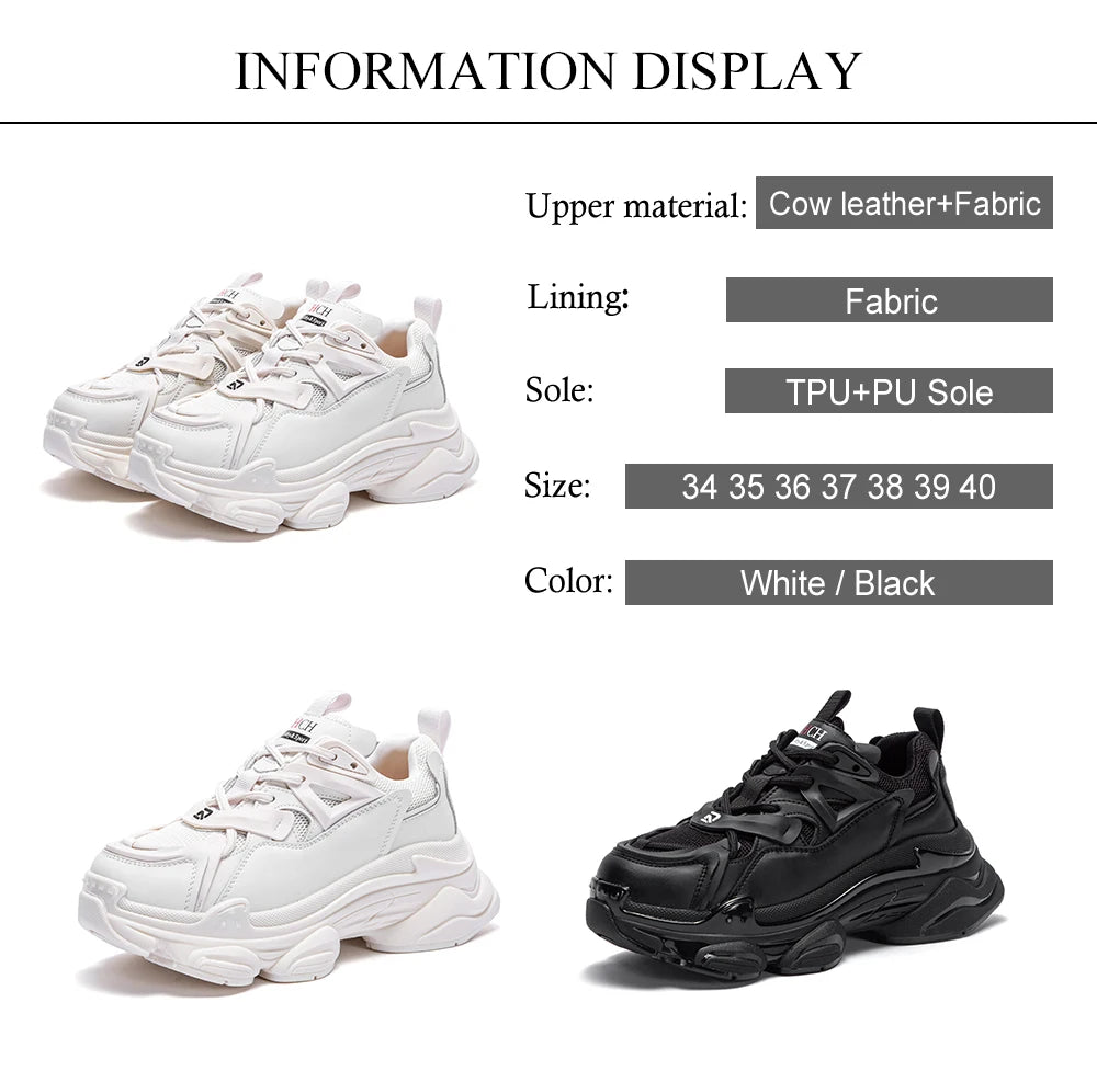 CH Tennis Thick Sole Elevated Women's Shoes - Lightweight - itzy bitsy