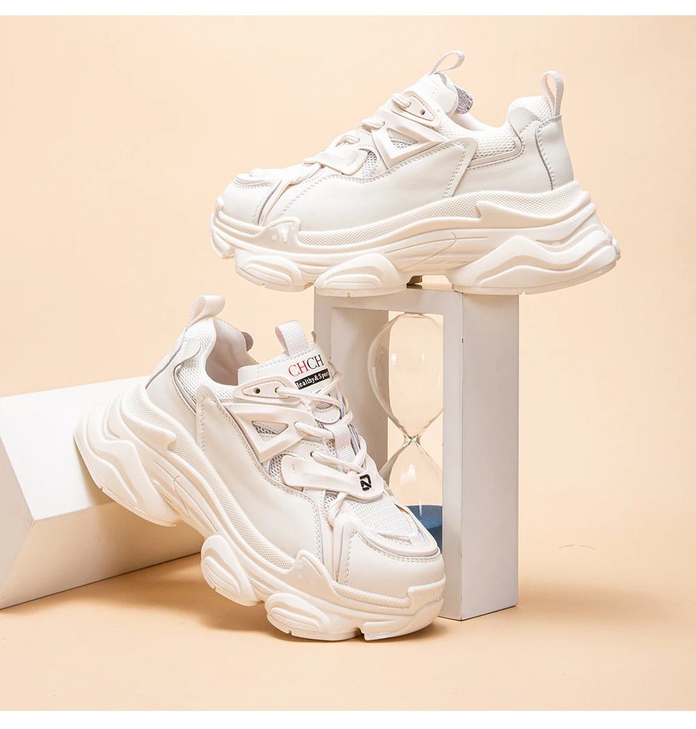 CH Tennis Thick Sole Elevated Women's Shoes - Lightweight - itzy bitsy