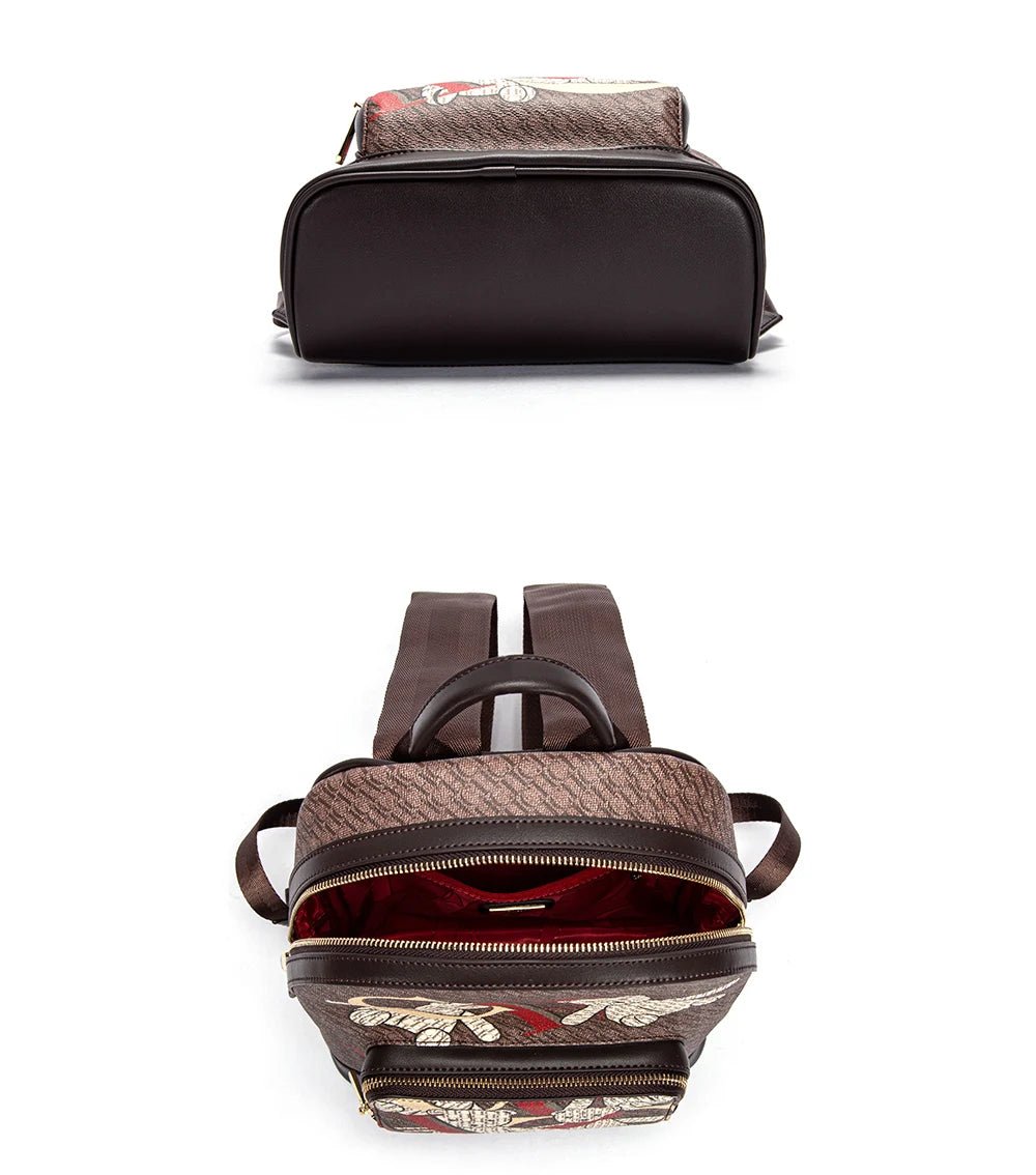 CH Women's Backpack 2024 New Bear Pattern Letter Design Backpack - itzy bitsy