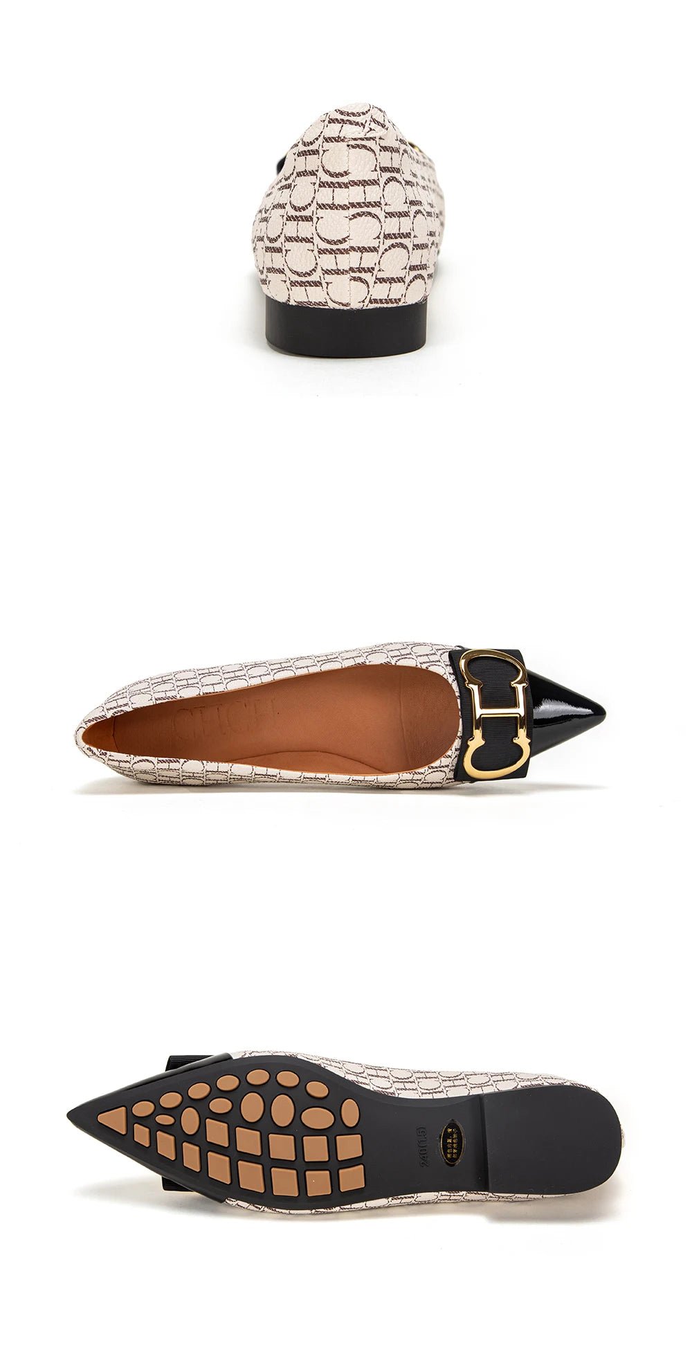 CH Women's New Spliced Pointed Anti Slip Flat Casual Shoes - itzy bitsy