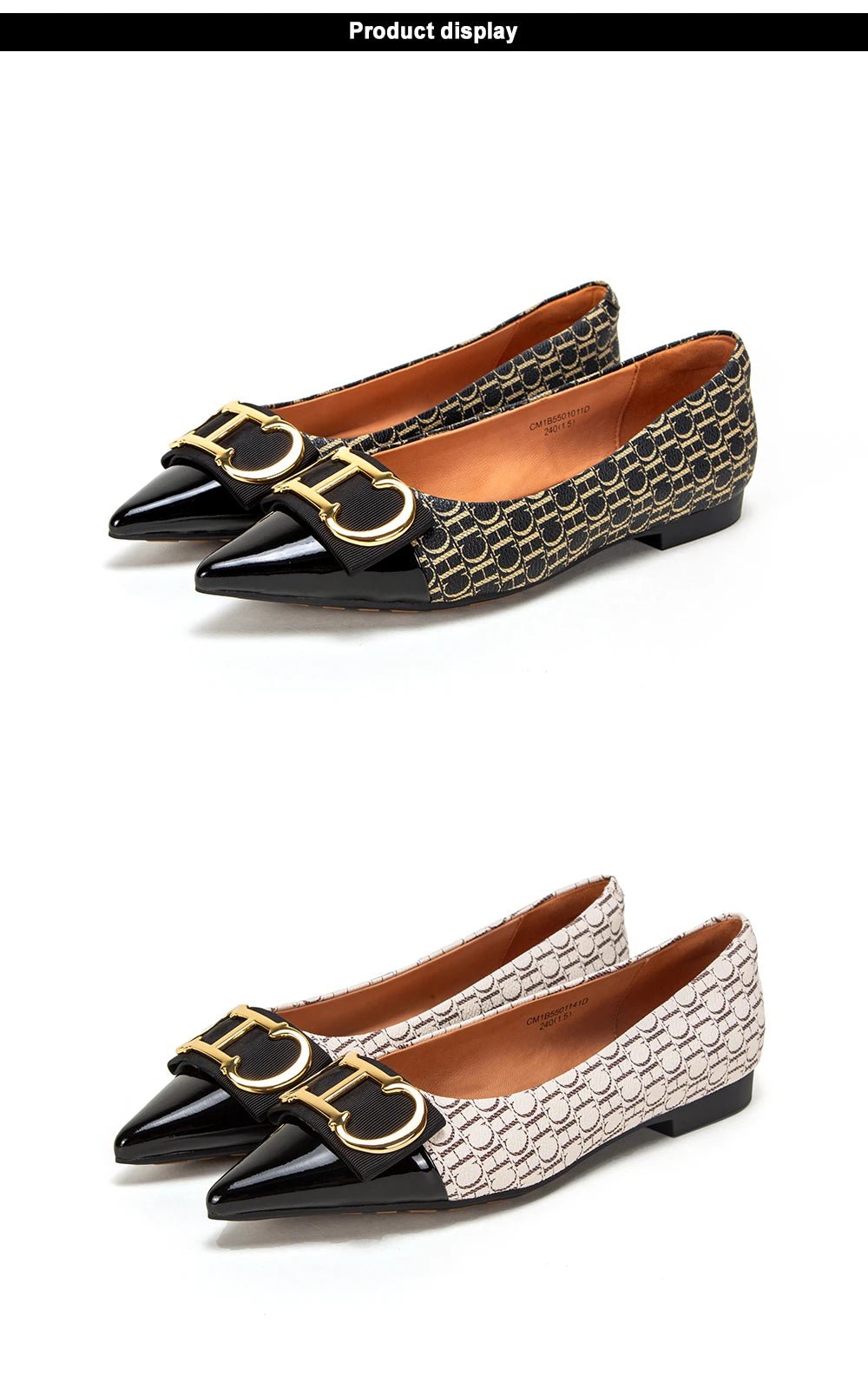 CH Women's New Spliced Pointed Anti Slip Flat Casual Shoes - itzy bitsy