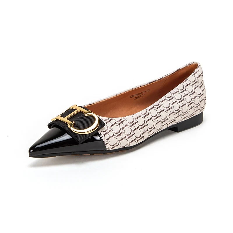 CH Women's New Spliced Pointed Anti Slip Flat Casual Shoes - itzy bitsy