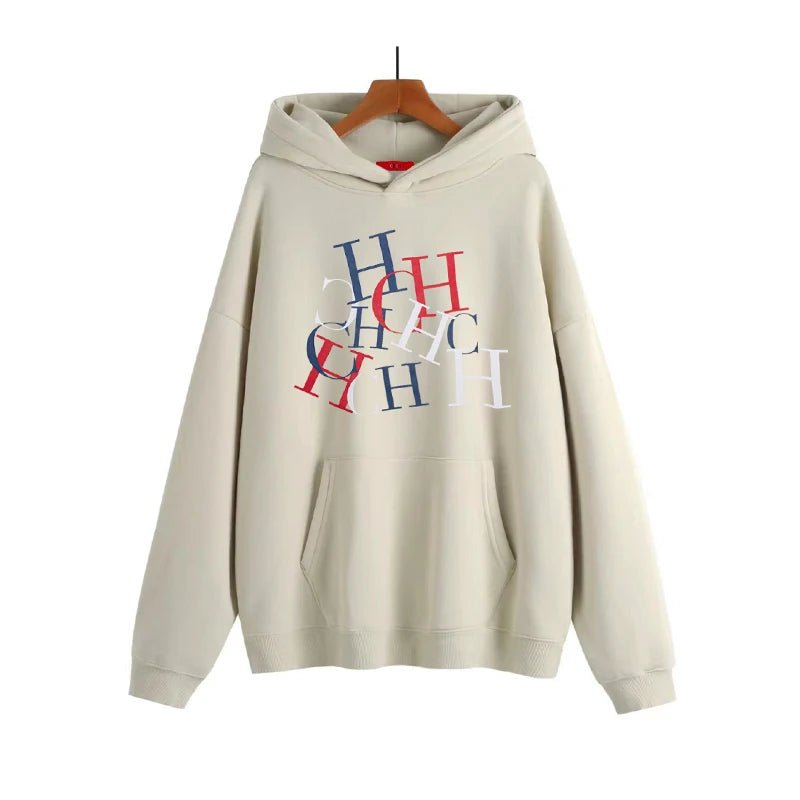 CHCH 2023 Autumn Winter Women's Hoodies Warm Oversize Luxury Print Letters Fleece Loose High Quality Hooded Sweatshirt - itzy bitsy