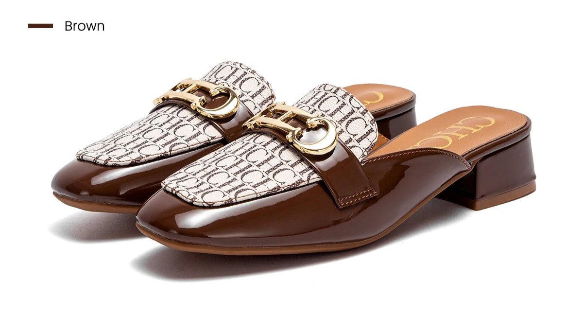 CHCH Buckle Mules Ladies Slip - on Loafers - itzy bitsy