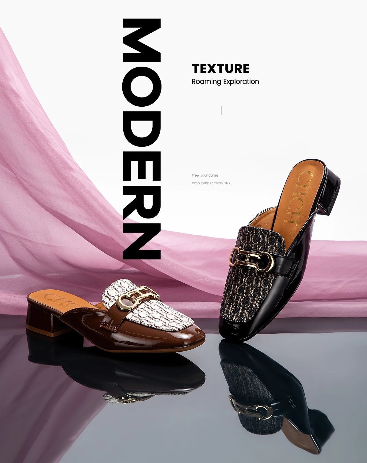 CHCH Buckle Mules Ladies Slip - on Loafers - itzy bitsy