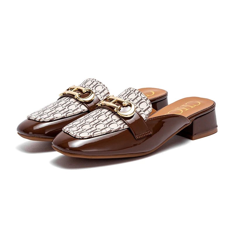 CHCH Buckle Mules Ladies Slip - on Loafers - itzy bitsy