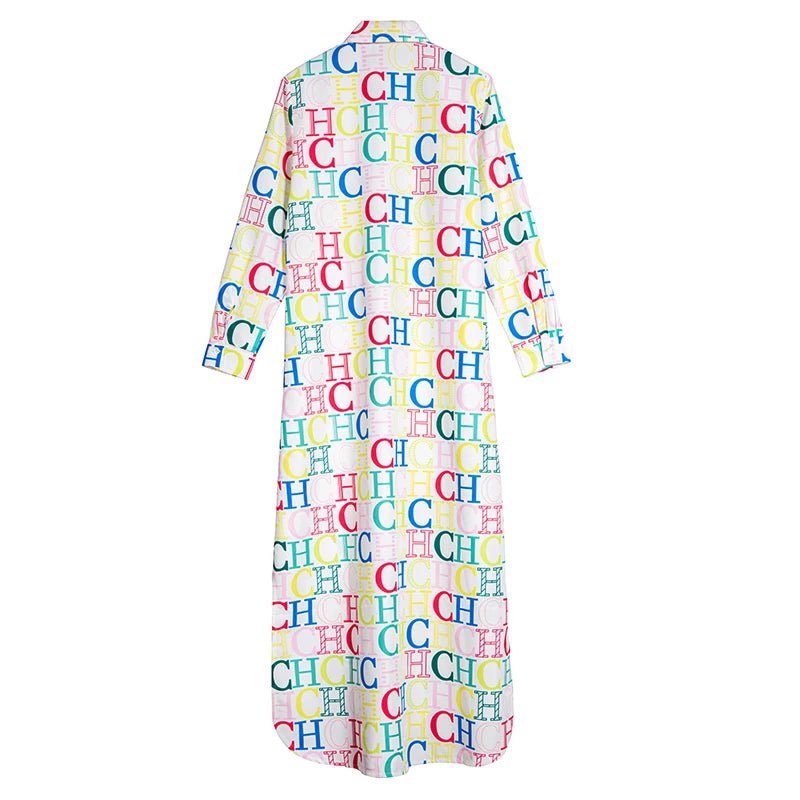 CHCH Elegant Women's Long Sleeve Buttons Shirt Dress - itzy bitsy