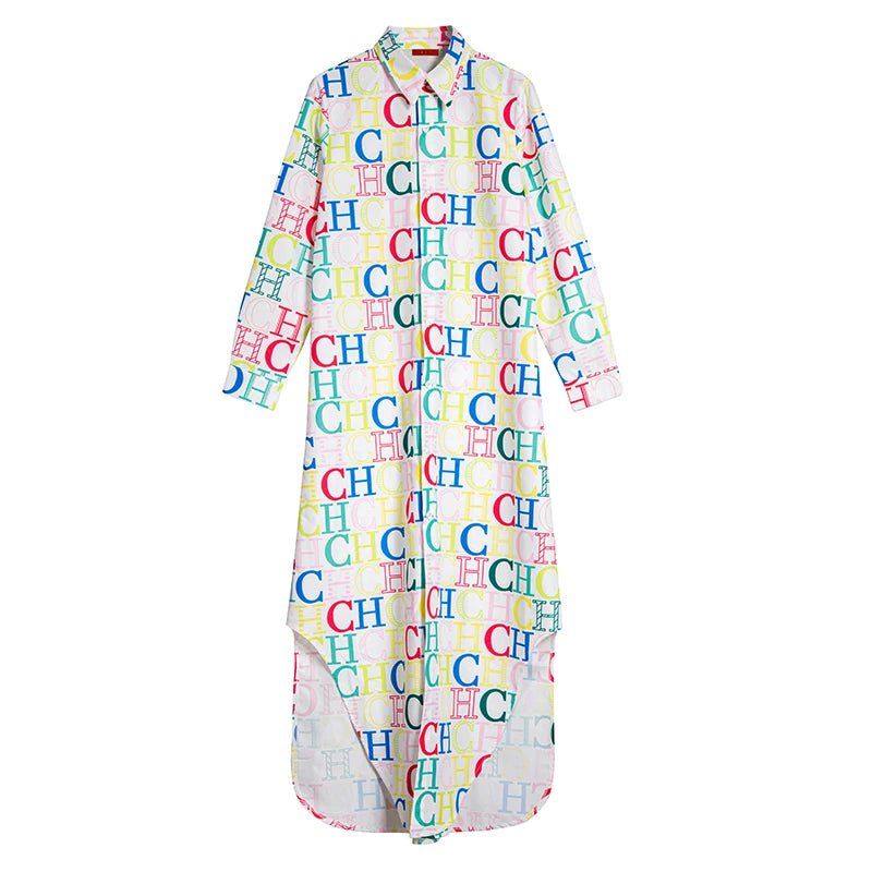 CHCH Elegant Women's Long Sleeve Buttons Shirt Dress - itzy bitsy