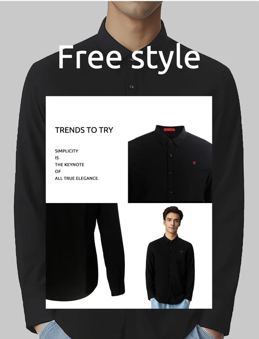 CHCH Men 100% Cotton Long Sleeve High Quality Casual Shirt - itzy bitsy