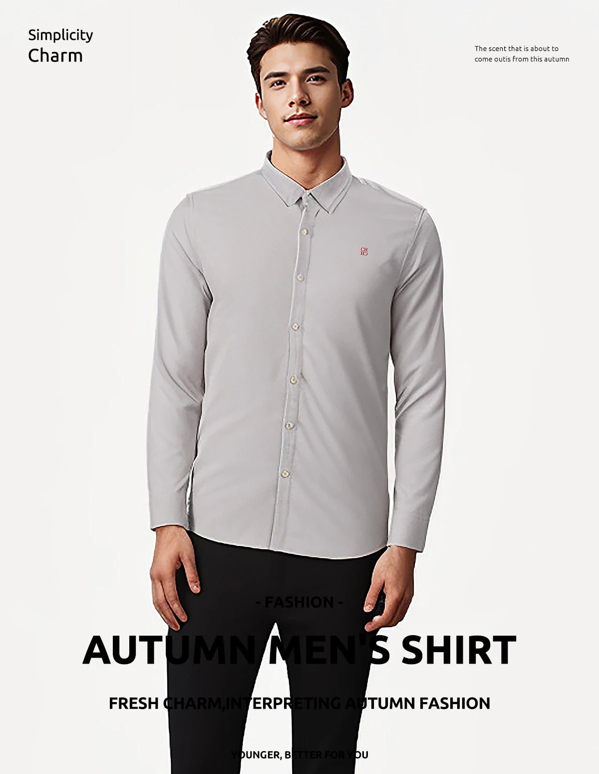 CHCH Men 100% Cotton Long Sleeve High Quality Casual Shirt - itzy bitsy