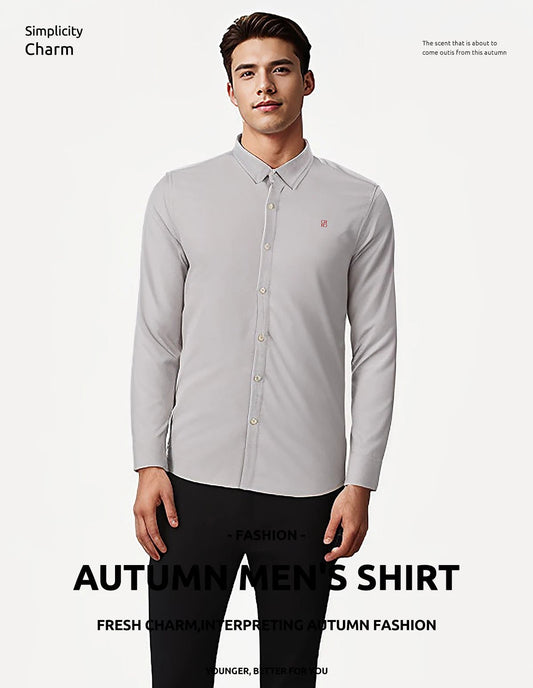 CHCH Men 100% Cotton Long Sleeve High Quality Casual Shirt - itzy bitsy