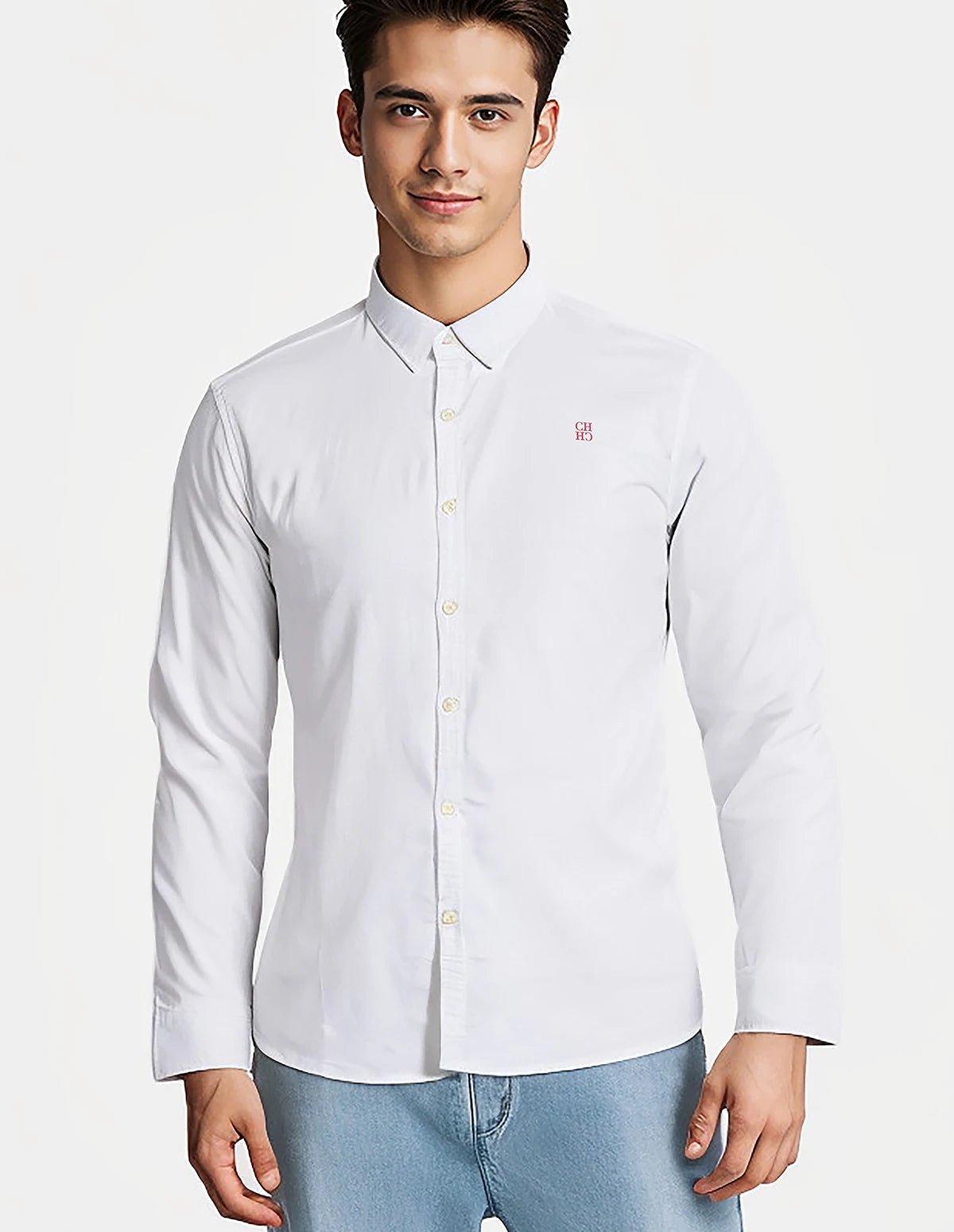 CHCH Men 100% Cotton Long Sleeve High Quality Casual Shirt - itzy bitsy