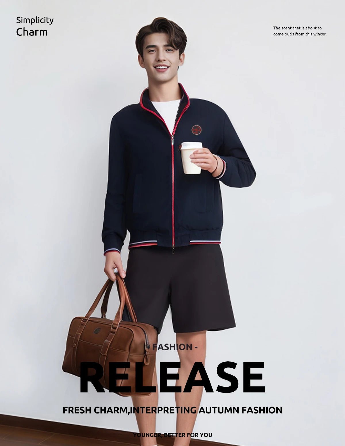 CHCH Men's Casual Zipper Windbreaker Bomber Jacket - itzy bitsy