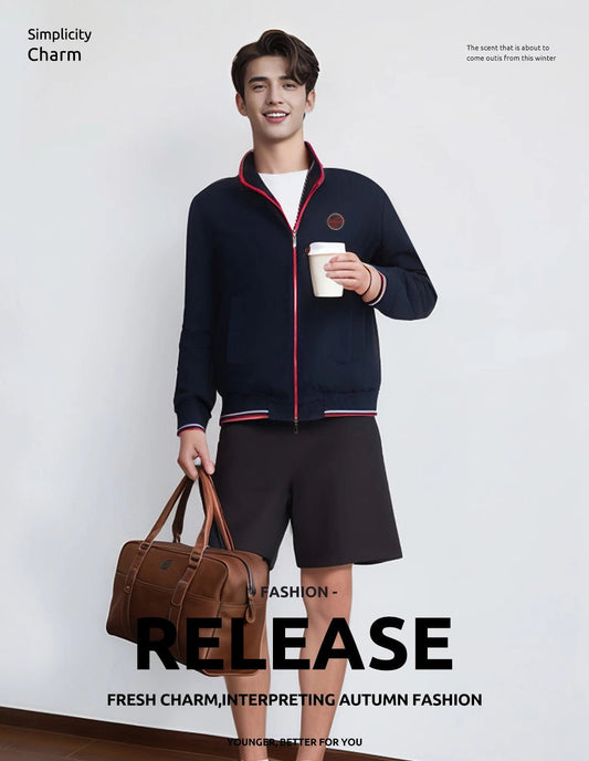 CHCH Men's Casual Zipper Windbreaker Bomber Jacket - itzy bitsy