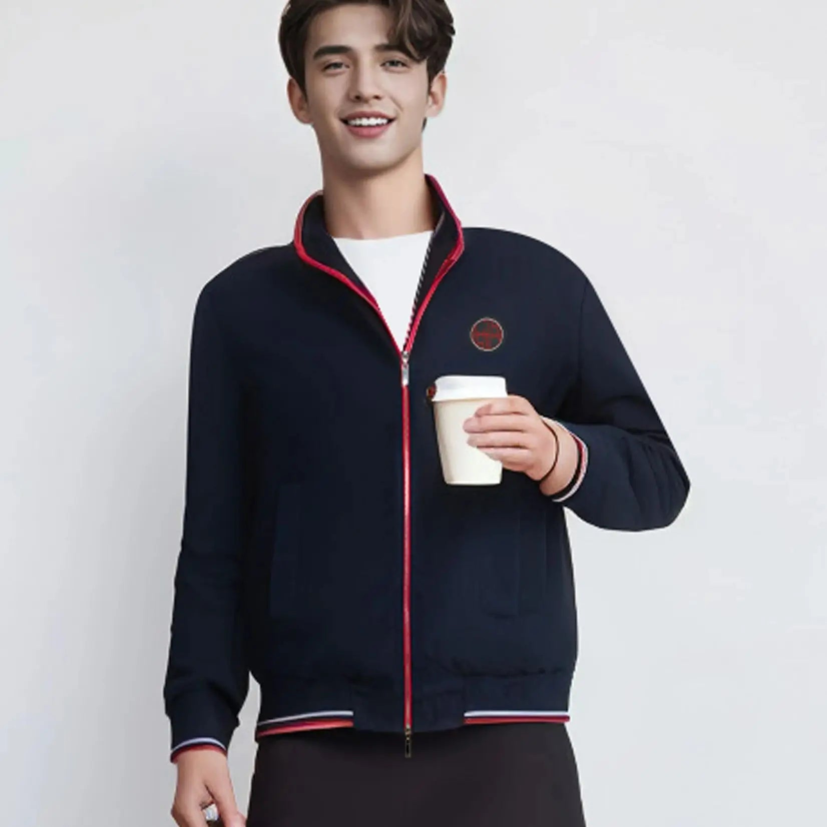 CHCH Men's Casual Zipper Windbreaker Bomber Jacket - itzy bitsy