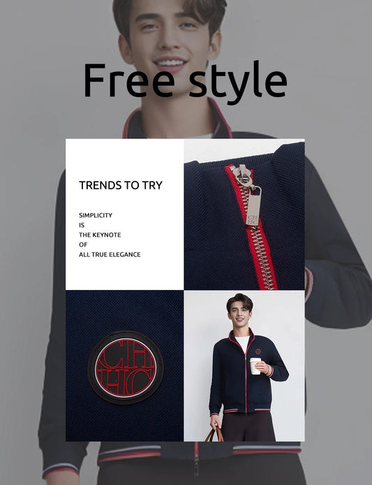 CHCH Men's Casual Zipper Windbreaker Bomber Jacket - itzy bitsy