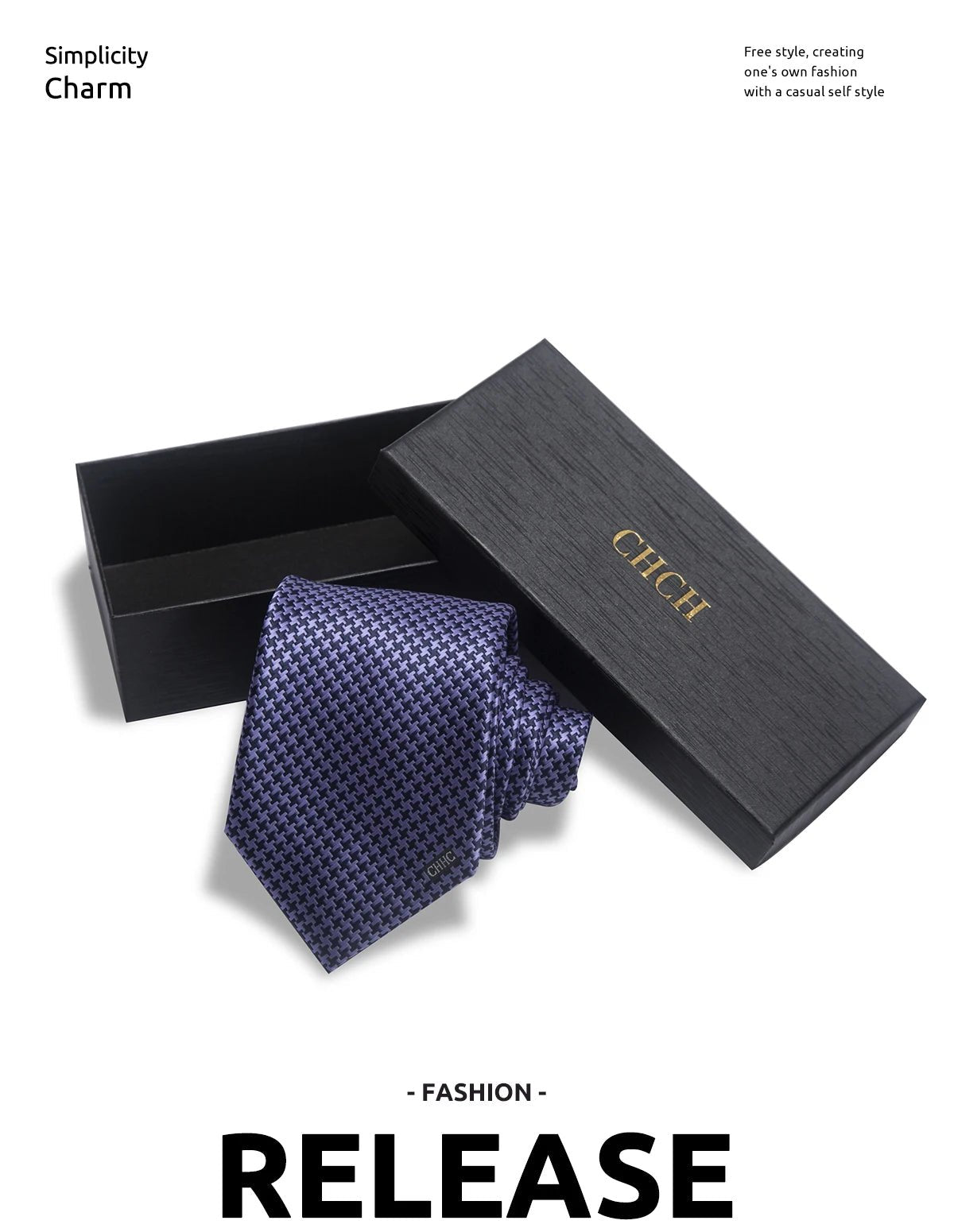 CHCH Men's Formal Luxury Necktie - itzy bitsy