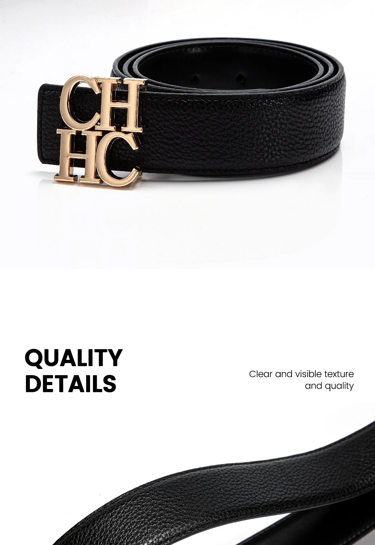 CHCH Men's Luxury Designer Leather Belt - itzy bitsy